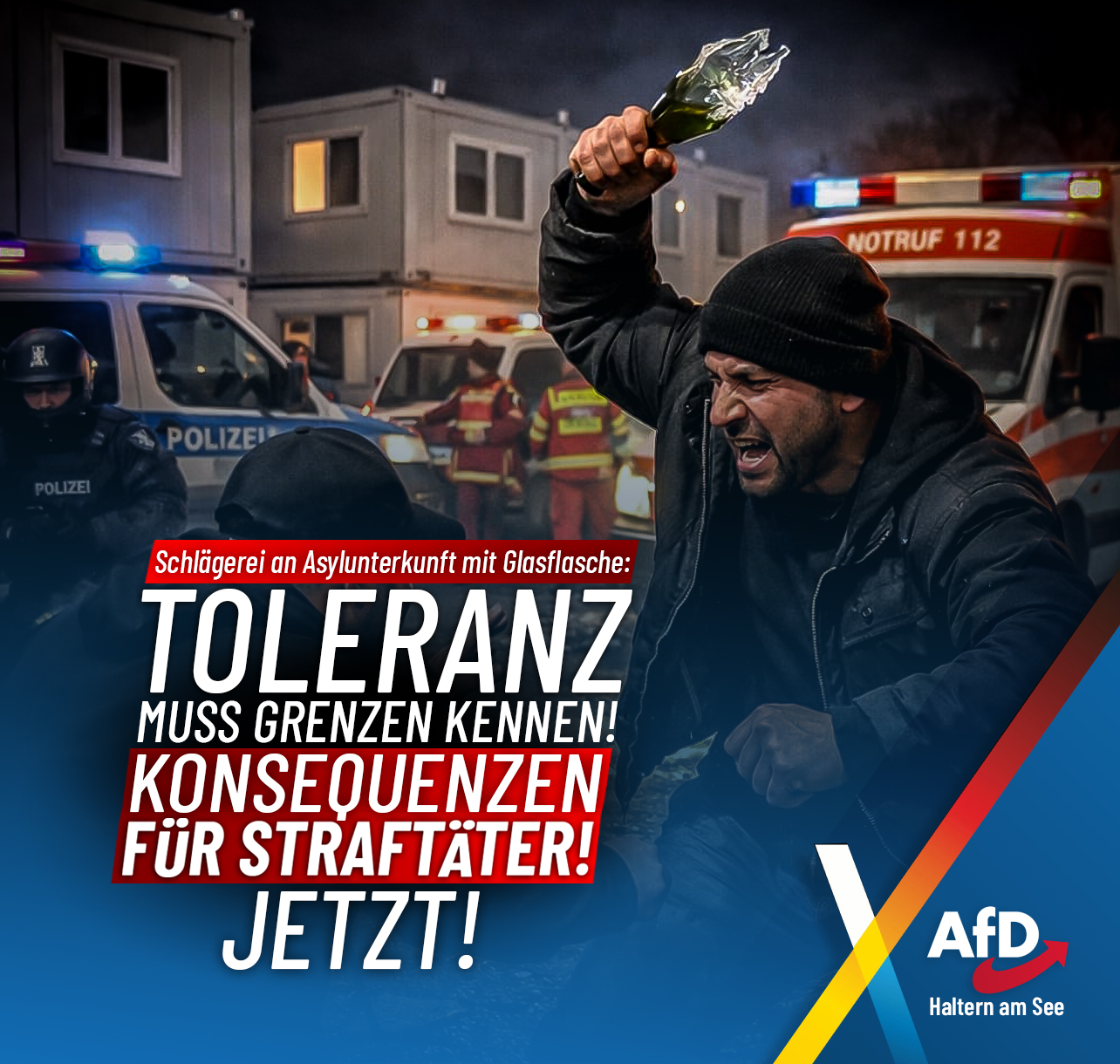Schlaegerei Mit Glasflasche